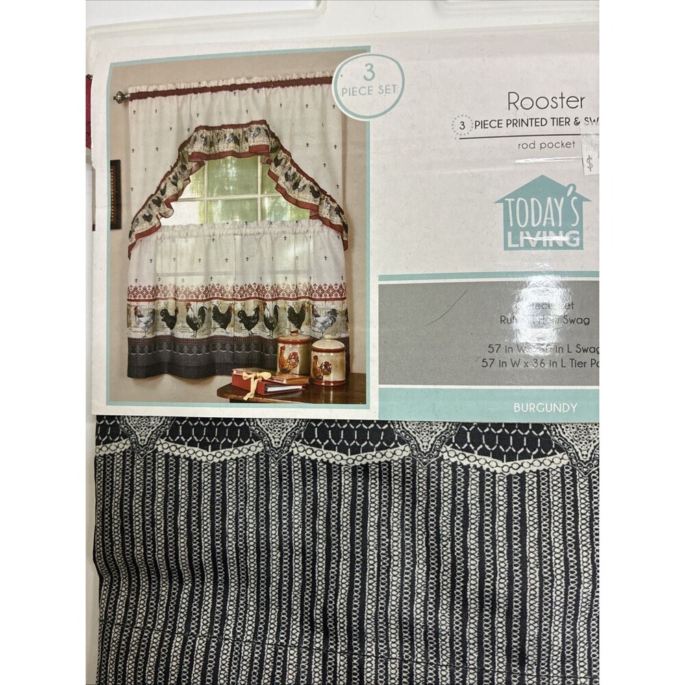 Rooster Tier & Swag Set Achim Curtains